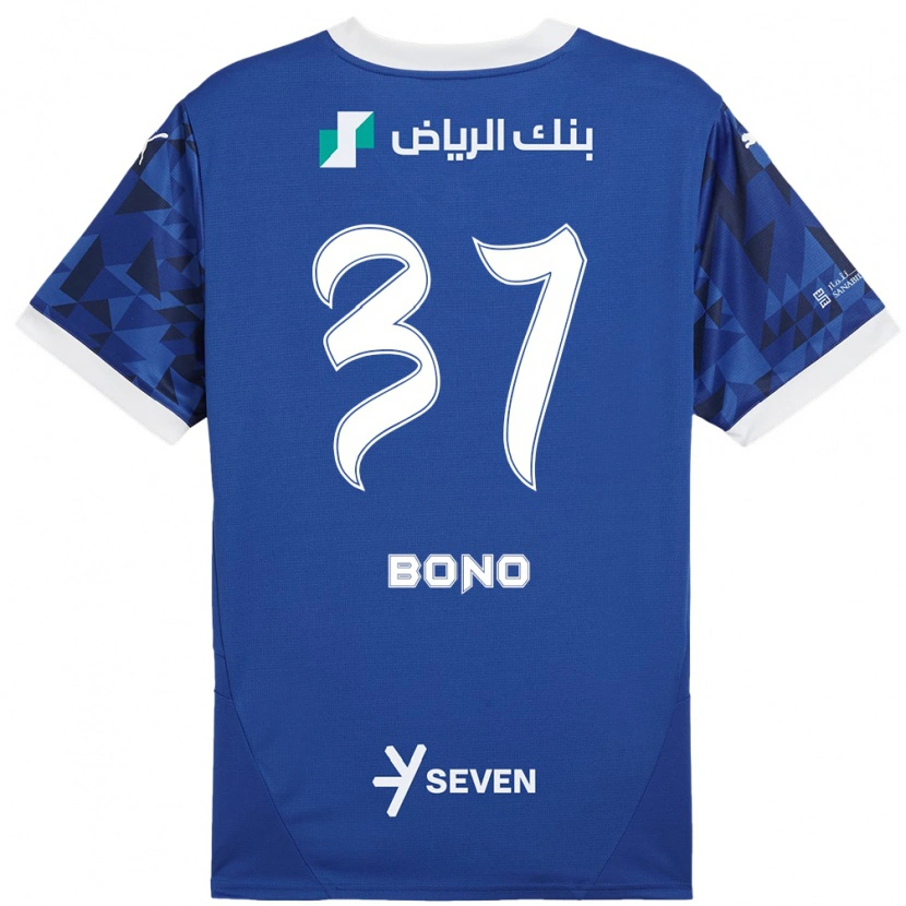 Danxen Kvinder Bono #37 Mørkeblå Hvid Hjemmebane Spillertrøjer 2024/25 Trøje T-Shirt