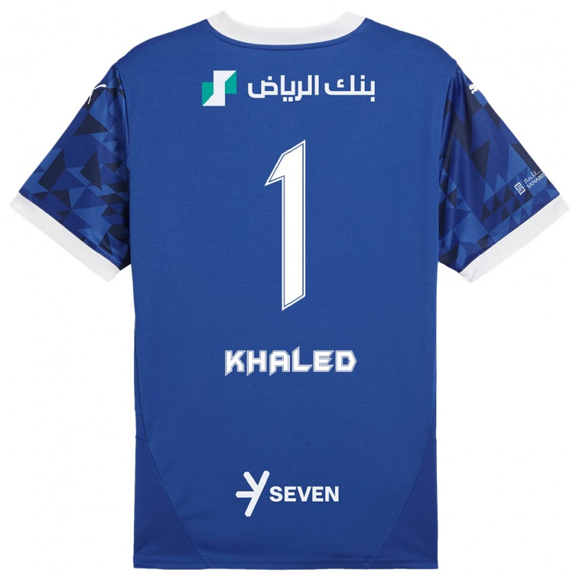 Danxen Kvinder Nawal Khaled #1 Mørkeblå Hvid Hjemmebane Spillertrøjer 2024/25 Trøje T-Shirt
