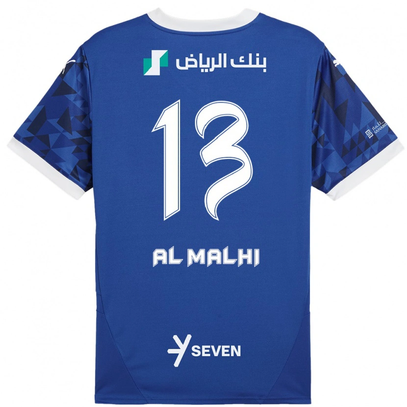 Danxen Kvinder Al Muhra Al-Malhi #13 Mørkeblå Hvid Hjemmebane Spillertrøjer 2024/25 Trøje T-Shirt