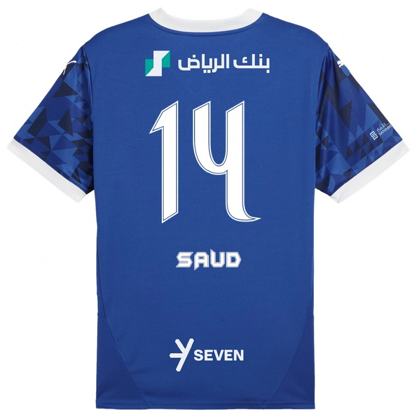 Danxen Kvinder Nouf Saud #14 Mørkeblå Hvid Hjemmebane Spillertrøjer 2024/25 Trøje T-Shirt