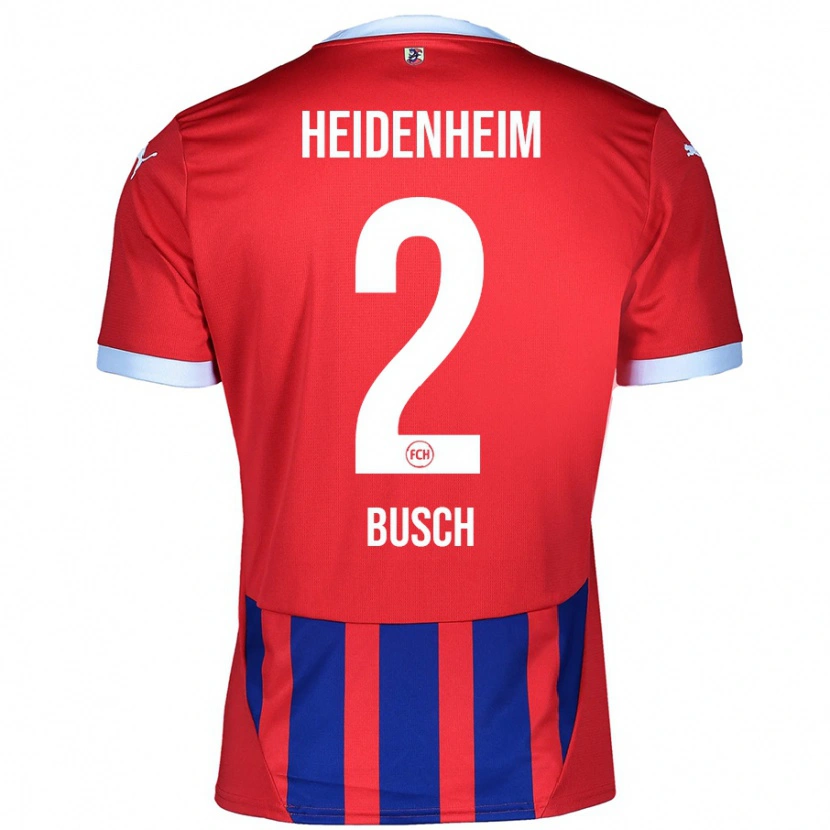 Danxen Kvinder Marnon Busch #2 Rød Blå Hjemmebane Spillertrøjer 2024/25 Trøje T-Shirt