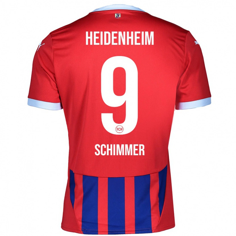 Danxen Kvinder Stefan Schimmer #9 Rød Blå Hjemmebane Spillertrøjer 2024/25 Trøje T-Shirt