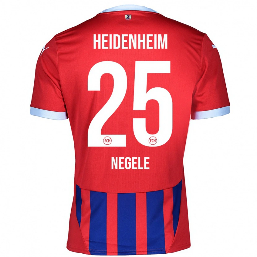 Danxen Kvinder Christopher Negele #25 Rød Blå Hjemmebane Spillertrøjer 2024/25 Trøje T-Shirt
