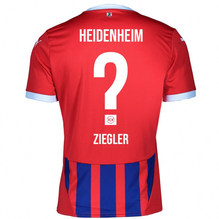 Danxen Kvinder Phillip Ziegler #0 Rød Blå Hjemmebane Spillertrøjer 2024/25 Trøje T-Shirt
