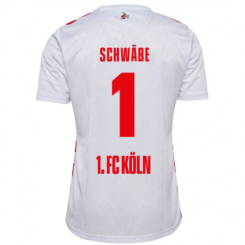 Danxen Kvinder Marvin Schwäbe #1 Hvid Rød Hjemmebane Spillertrøjer 2024/25 Trøje T-Shirt