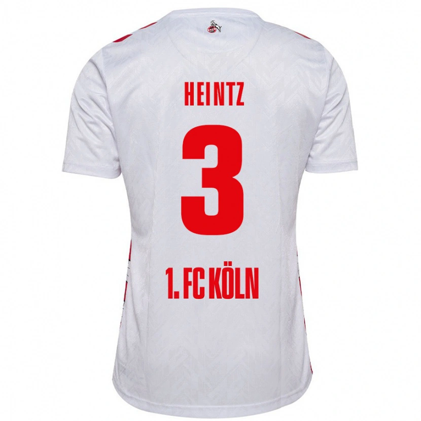Danxen Kvinder Dominique Heintz #3 Hvid Rød Hjemmebane Spillertrøjer 2024/25 Trøje T-Shirt