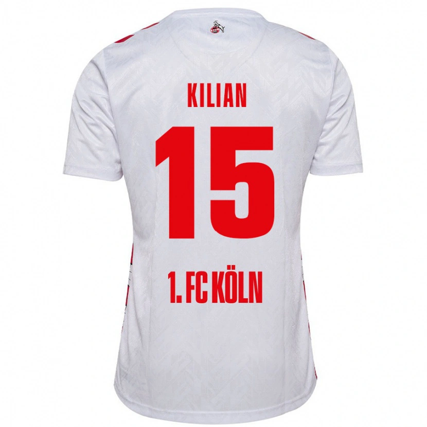 Danxen Kvinder Luca Kilian #15 Hvid Rød Hjemmebane Spillertrøjer 2024/25 Trøje T-Shirt
