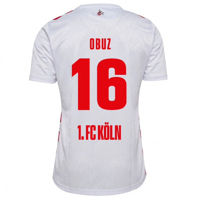 Danxen Kvinder Marvin Obuz #16 Hvid Rød Hjemmebane Spillertrøjer 2024/25 Trøje T-Shirt