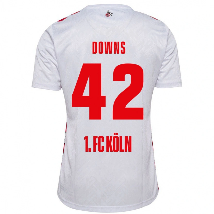 Danxen Kvinder Damion Downs #42 Hvid Rød Hjemmebane Spillertrøjer 2024/25 Trøje T-Shirt