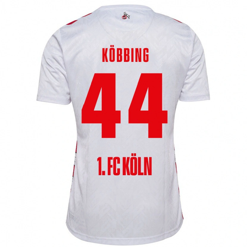 Danxen Kvinder Matthias Köbbing #44 Hvid Rød Hjemmebane Spillertrøjer 2024/25 Trøje T-Shirt