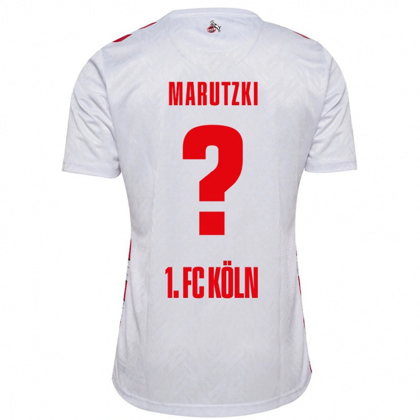Danxen Kvinder Mikolaj Marutzki #0 Hvid Rød Hjemmebane Spillertrøjer 2024/25 Trøje T-Shirt