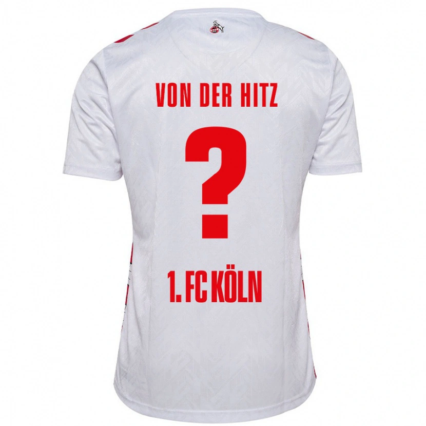 Danxen Kvinder Justin Von Der Hitz #0 Hvid Rød Hjemmebane Spillertrøjer 2024/25 Trøje T-Shirt