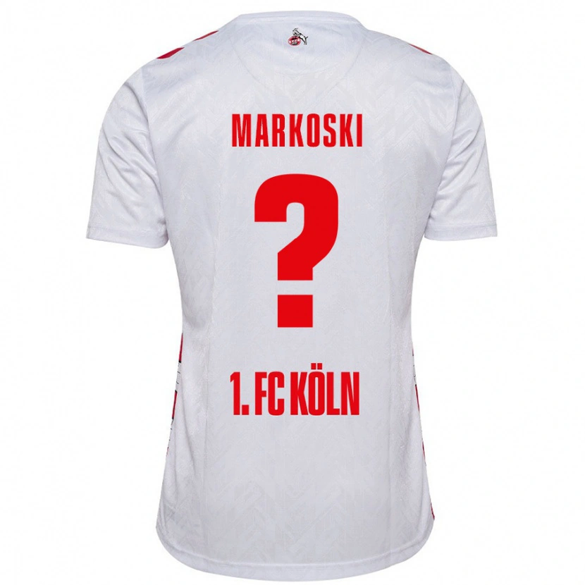 Danxen Kvinder Kristian Markoski #0 Hvid Rød Hjemmebane Spillertrøjer 2024/25 Trøje T-Shirt