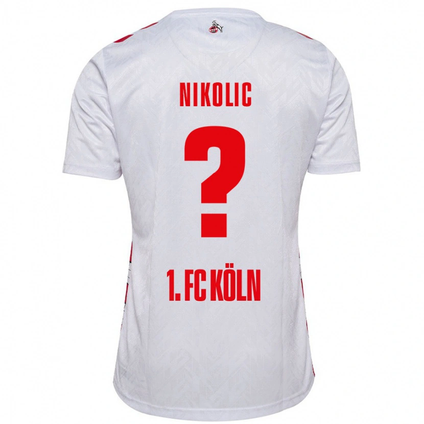 Danxen Kvinder Milan Nikolic #0 Hvid Rød Hjemmebane Spillertrøjer 2024/25 Trøje T-Shirt