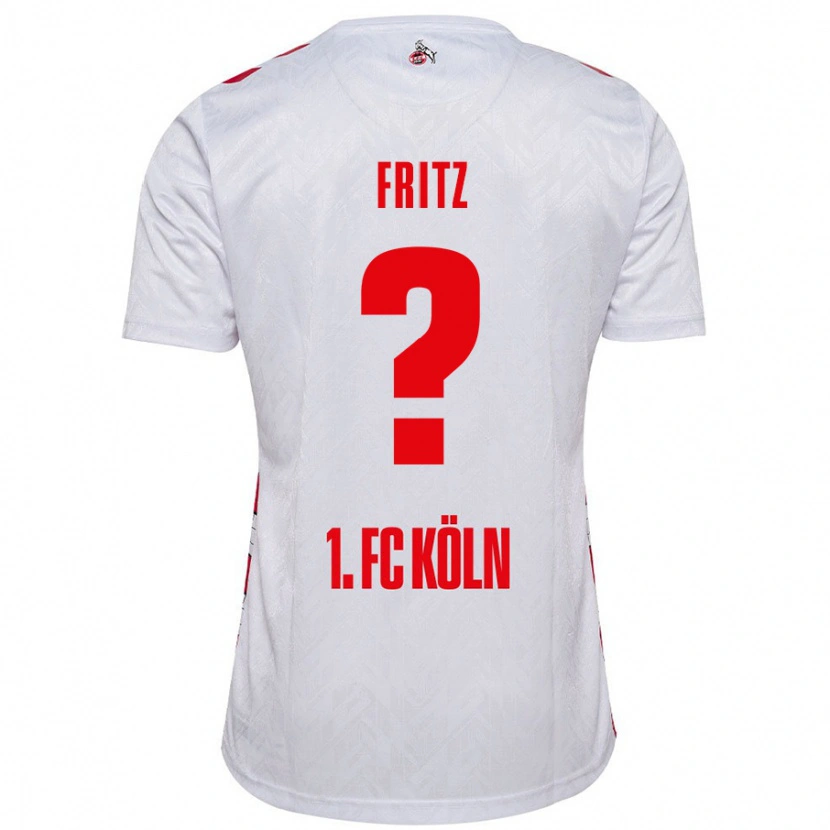 Danxen Kvinder Johannes Fritz #0 Hvid Rød Hjemmebane Spillertrøjer 2024/25 Trøje T-Shirt