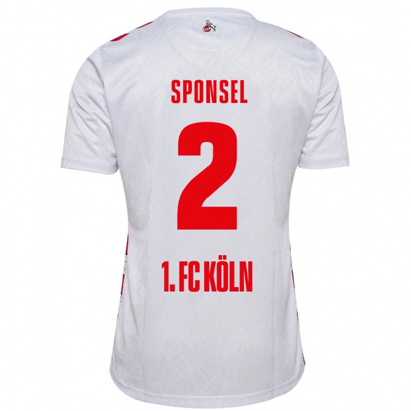 Danxen Kvinder Meiko Sponsel #2 Hvid Rød Hjemmebane Spillertrøjer 2024/25 Trøje T-Shirt