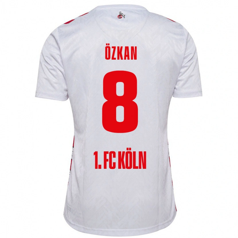 Danxen Kvinder Mikail Özkan #8 Hvid Rød Hjemmebane Spillertrøjer 2024/25 Trøje T-Shirt