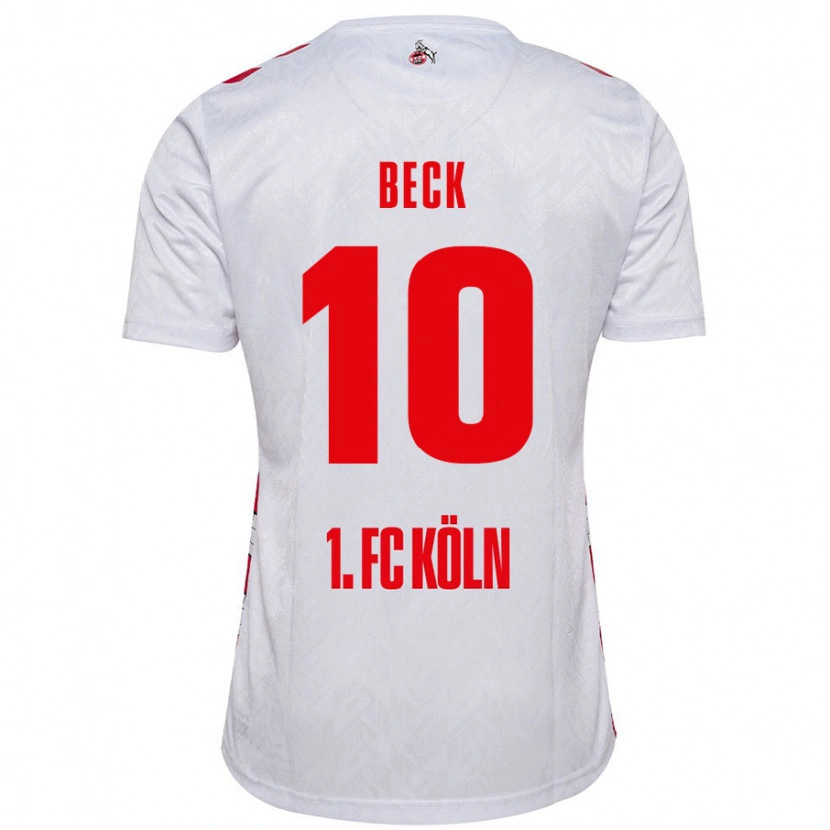 Danxen Kvinder Sharon Beck #10 Hvid Rød Hjemmebane Spillertrøjer 2024/25 Trøje T-Shirt