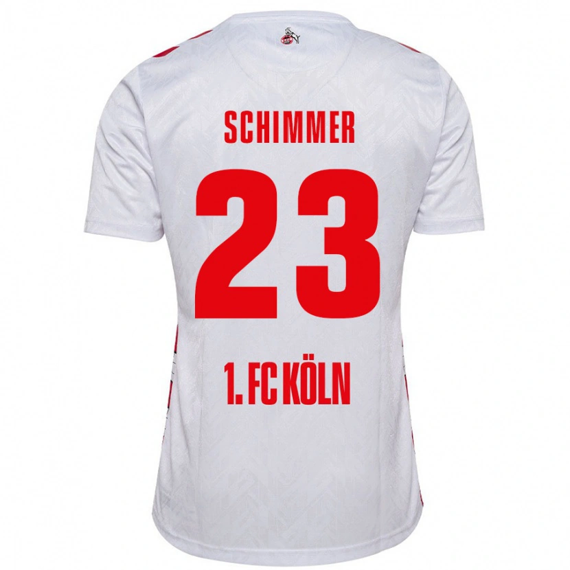Danxen Kvinder Marleen Schimmer #23 Hvid Rød Hjemmebane Spillertrøjer 2024/25 Trøje T-Shirt