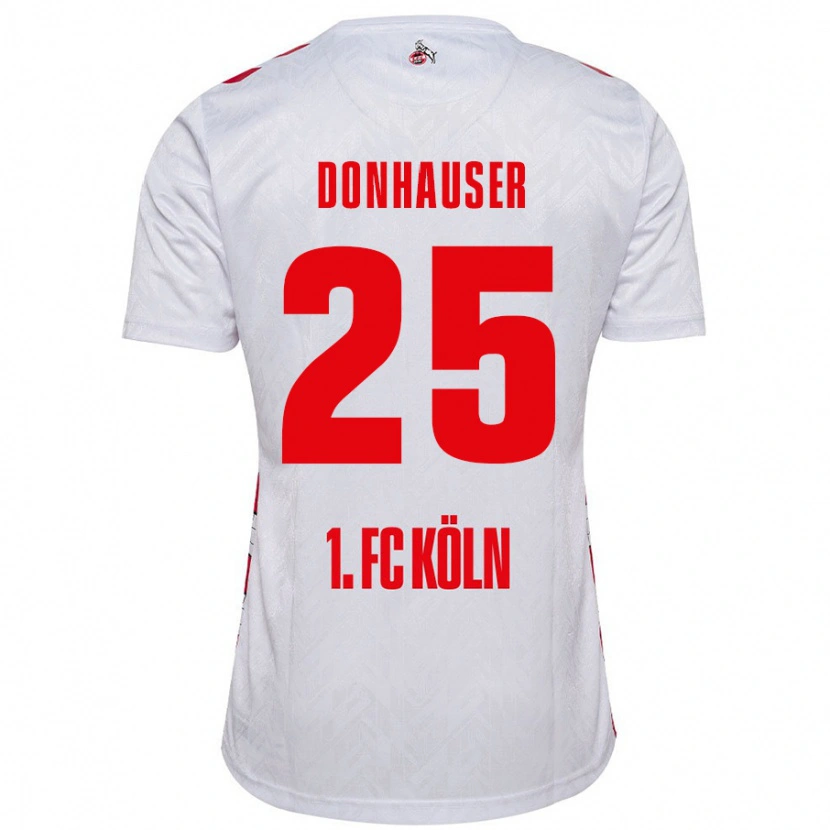 Danxen Kvinder Laura Donhauser #25 Hvid Rød Hjemmebane Spillertrøjer 2024/25 Trøje T-Shirt