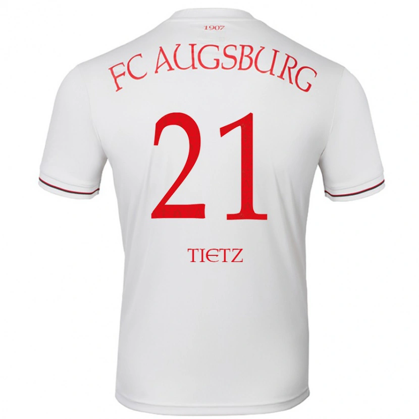 Danxen Kvinder Phillip Tietz #21 Hvid Hjemmebane Spillertrøjer 2024/25 Trøje T-Shirt