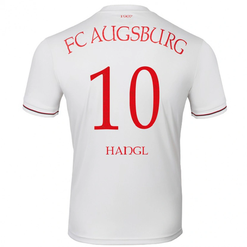 Danxen Kvinder Florian Hangl #10 Hvid Hjemmebane Spillertrøjer 2024/25 Trøje T-Shirt