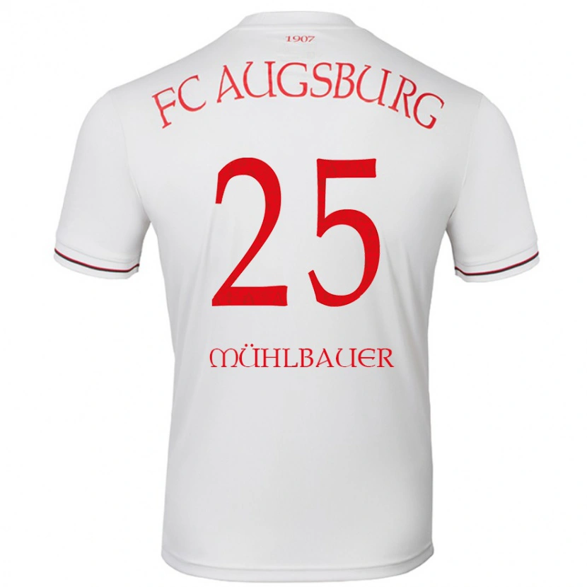 Danxen Kvinder Simon Mühlbauer #25 Hvid Hjemmebane Spillertrøjer 2024/25 Trøje T-Shirt