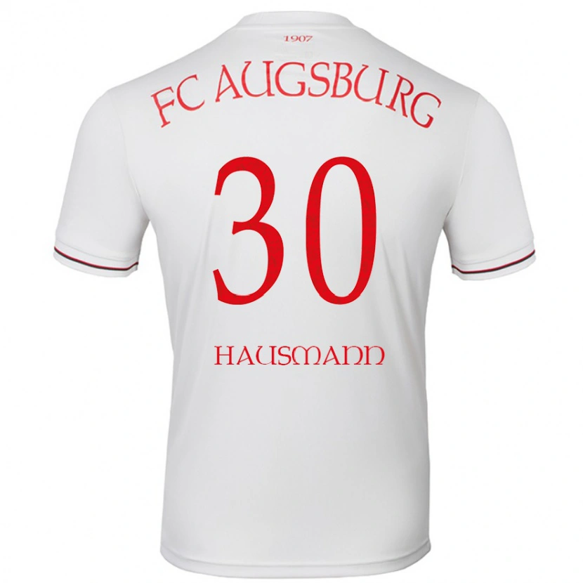 Danxen Kvinder Daniel Hausmann #30 Hvid Hjemmebane Spillertrøjer 2024/25 Trøje T-Shirt