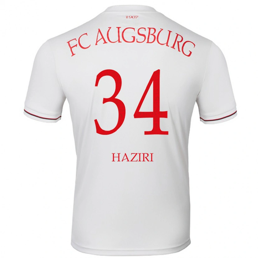 Danxen Kvinder Edi Haziri #34 Hvid Hjemmebane Spillertrøjer 2024/25 Trøje T-Shirt
