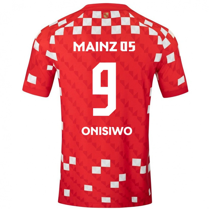 Danxen Kvinder Karim Onisiwo #9 Hvid Rød Hjemmebane Spillertrøjer 2024/25 Trøje T-Shirt