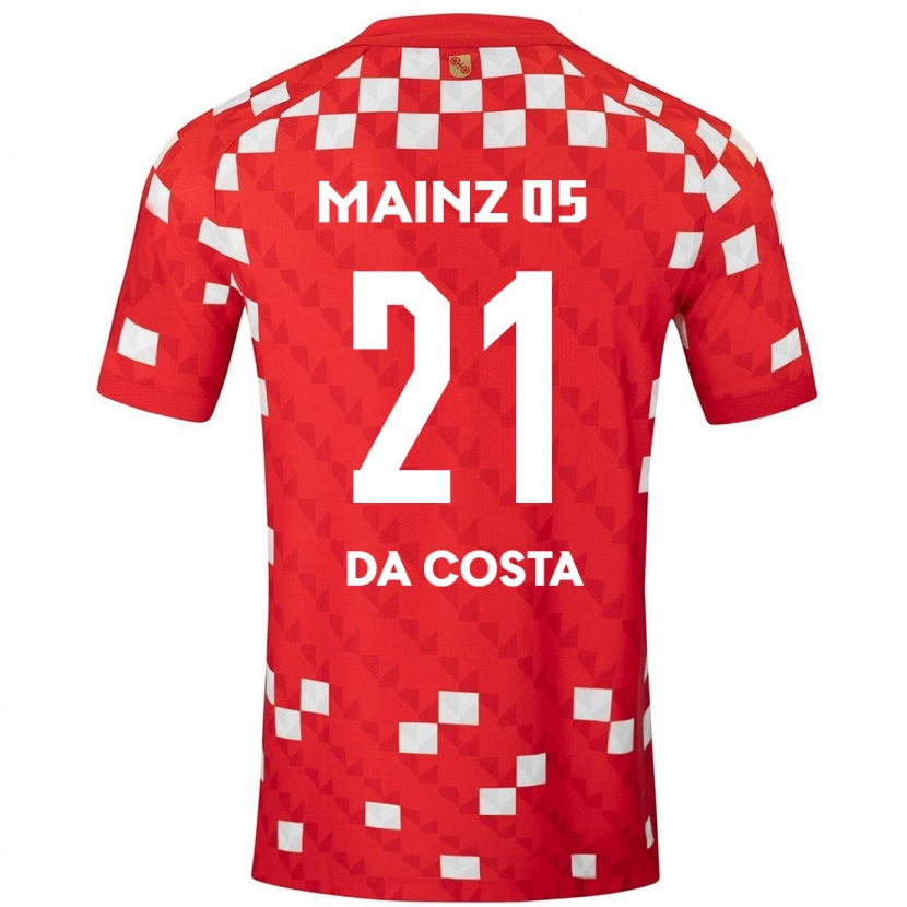 Danxen Kvinder Danny Da Costa #21 Hvid Rød Hjemmebane Spillertrøjer 2024/25 Trøje T-Shirt