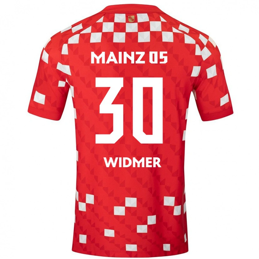 Danxen Kvinder Silvan Widmer #30 Hvid Rød Hjemmebane Spillertrøjer 2024/25 Trøje T-Shirt