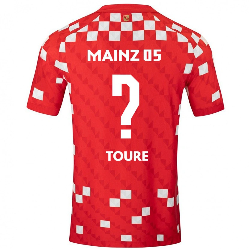 Danxen Kvinder Safyan Toure #0 Hvid Rød Hjemmebane Spillertrøjer 2024/25 Trøje T-Shirt