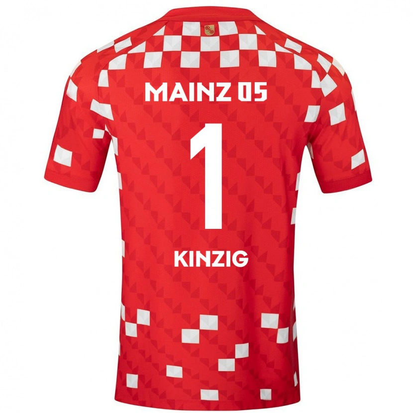 Danxen Kvinder Maximilian Kinzig #1 Hvid Rød Hjemmebane Spillertrøjer 2024/25 Trøje T-Shirt