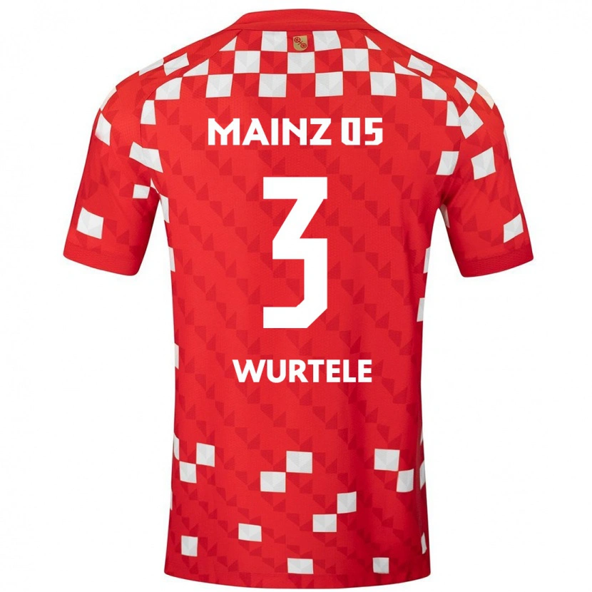 Danxen Kvinder Fabienne Würtele #3 Hvid Rød Hjemmebane Spillertrøjer 2024/25 Trøje T-Shirt