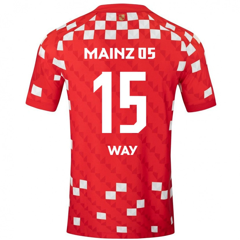 Danxen Kvinder Cecilia Way #15 Hvid Rød Hjemmebane Spillertrøjer 2024/25 Trøje T-Shirt