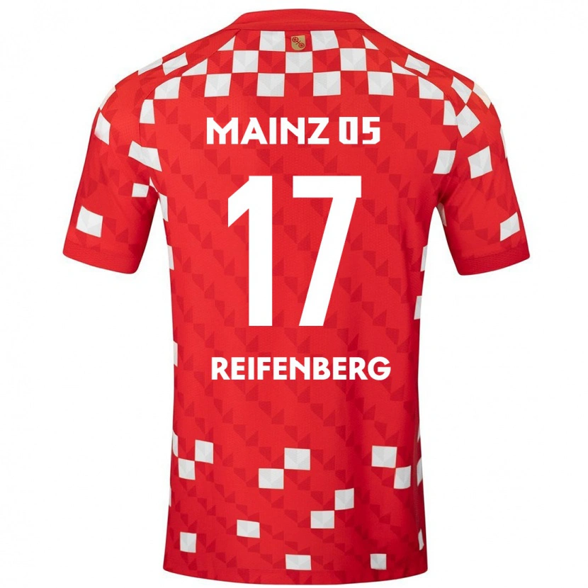 Danxen Kvinder Michelle Reifenberg #17 Hvid Rød Hjemmebane Spillertrøjer 2024/25 Trøje T-Shirt