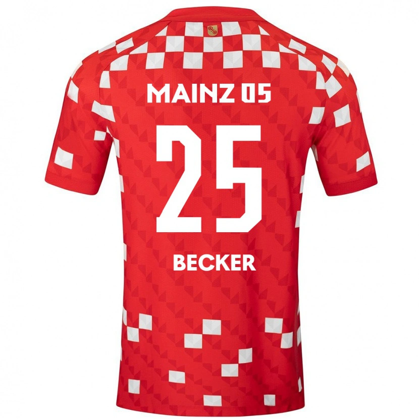 Danxen Kvinder Kathrin Becker #25 Hvid Rød Hjemmebane Spillertrøjer 2024/25 Trøje T-Shirt