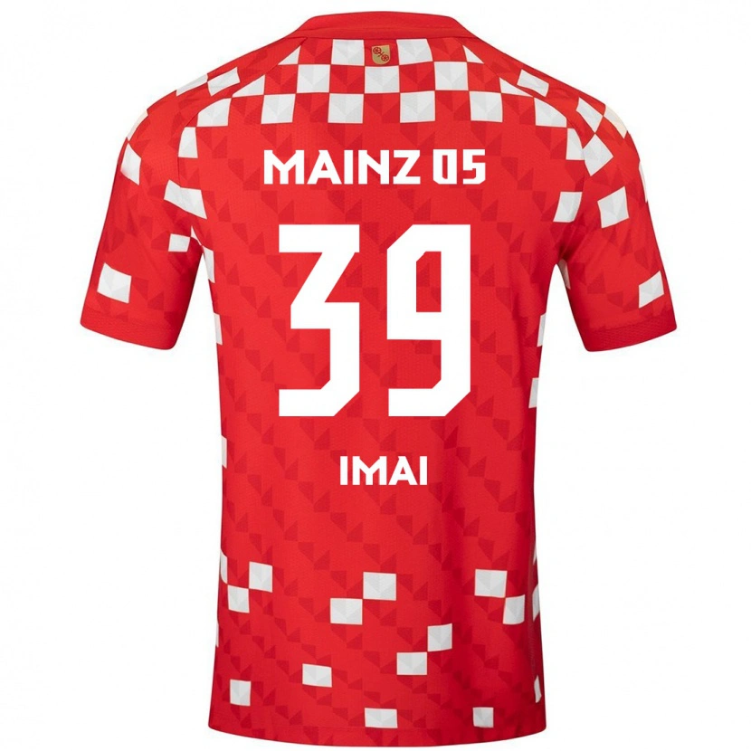 Danxen Kvinder Yurina Imai #39 Hvid Rød Hjemmebane Spillertrøjer 2024/25 Trøje T-Shirt