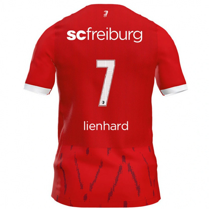 Danxen Kvinder Patrick Lienhard #7 Rød Hjemmebane Spillertrøjer 2024/25 Trøje T-Shirt