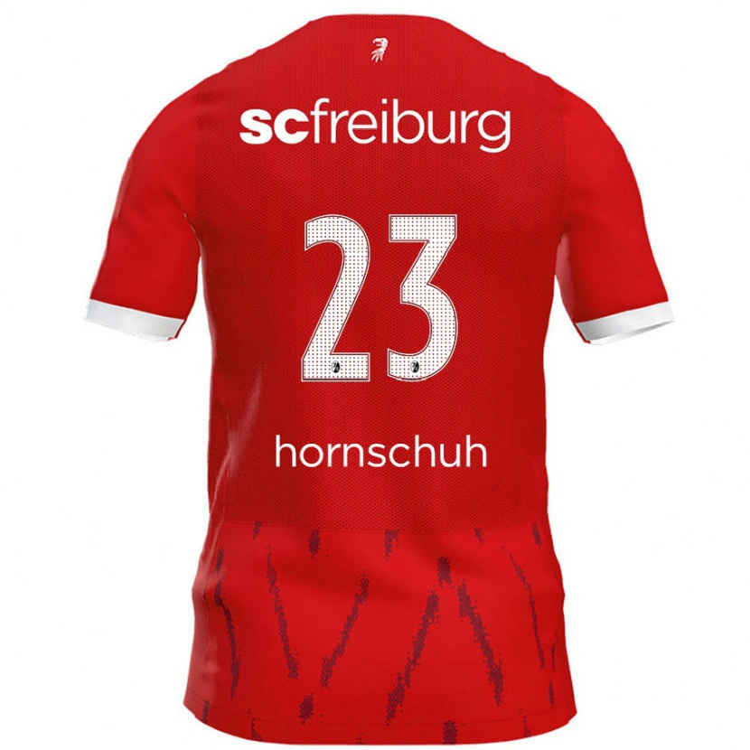 Danxen Kvinder Marc Hornschuh #23 Rød Hjemmebane Spillertrøjer 2024/25 Trøje T-Shirt