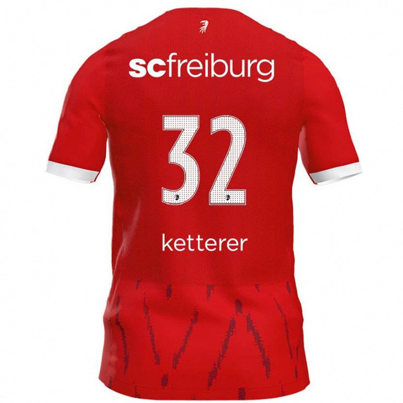 Danxen Kvinder Ashley Ketterer #32 Rød Hjemmebane Spillertrøjer 2024/25 Trøje T-Shirt