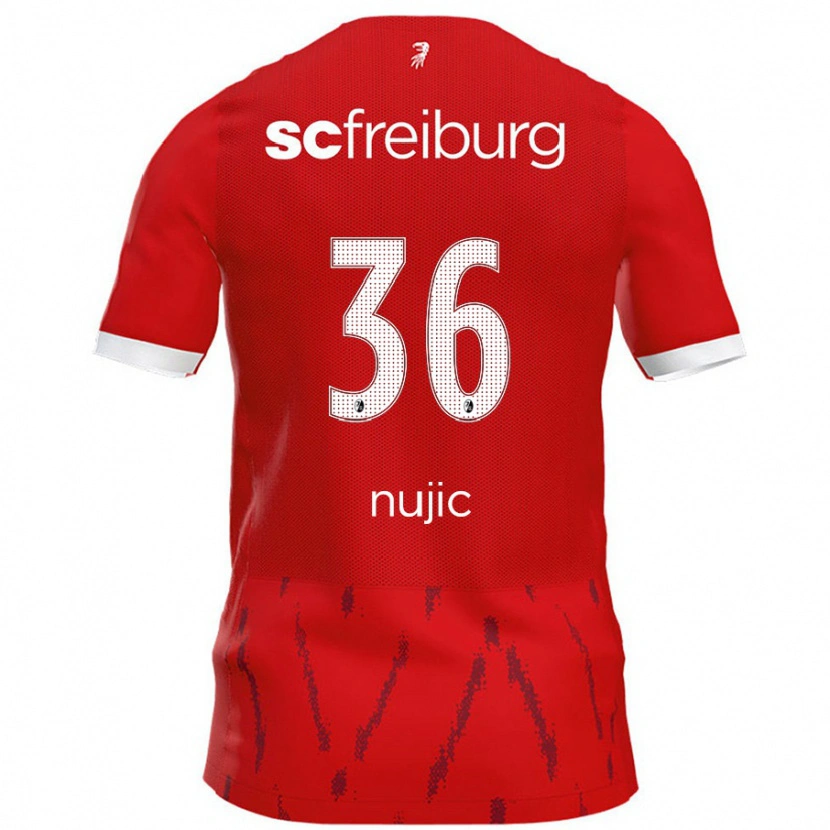 Danxen Kvinder Luka Nujic #36 Rød Hjemmebane Spillertrøjer 2024/25 Trøje T-Shirt
