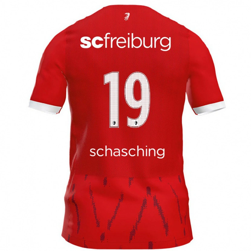 Danxen Kvinder Annabel Schasching #19 Rød Hjemmebane Spillertrøjer 2024/25 Trøje T-Shirt