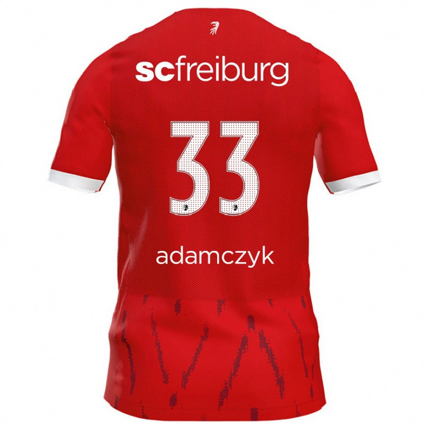 Danxen Kvinder Rebecca Adamczyk #33 Rød Hjemmebane Spillertrøjer 2024/25 Trøje T-Shirt