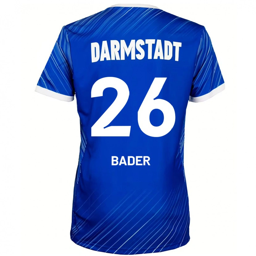 Danxen Kvinder Matthias Bader #26 Blå Hvid Hjemmebane Spillertrøjer 2024/25 Trøje T-Shirt