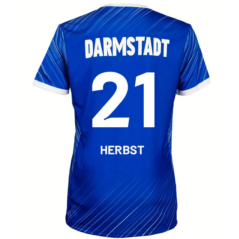Danxen Kvinder Milian Herbst #21 Blå Hvid Hjemmebane Spillertrøjer 2024/25 Trøje T-Shirt
