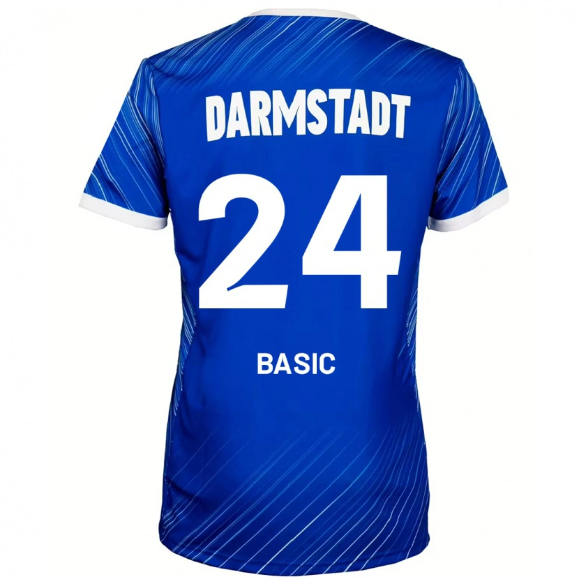 Danxen Kvinder Benjamin Basic #24 Blå Hvid Hjemmebane Spillertrøjer 2024/25 Trøje T-Shirt