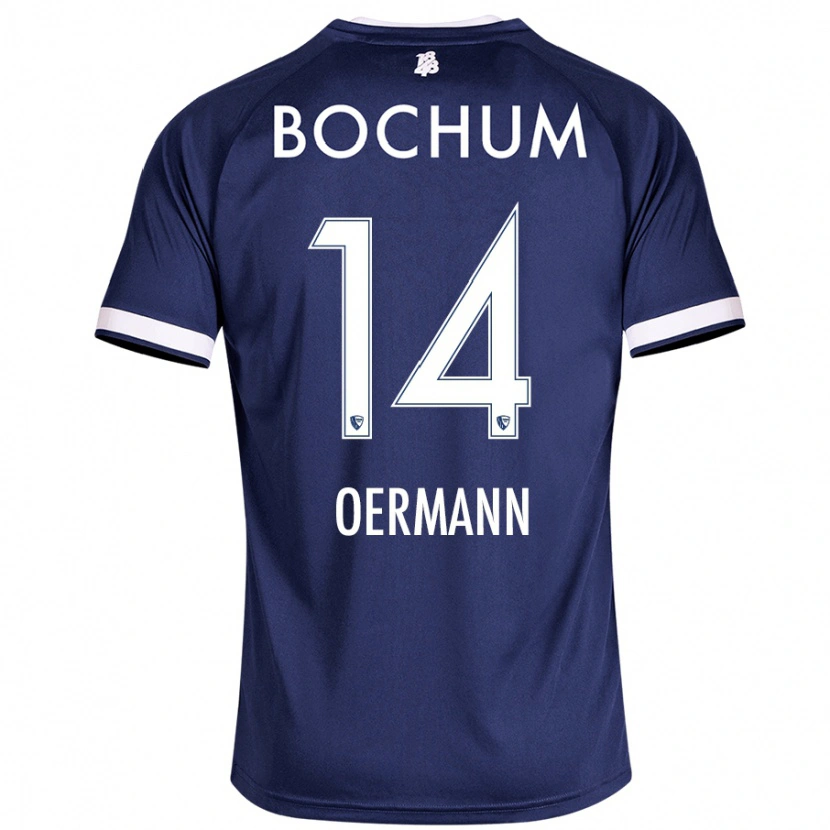 Danxen Kvinder Tim Oermann #14 Mørkeblå Hjemmebane Spillertrøjer 2024/25 Trøje T-Shirt