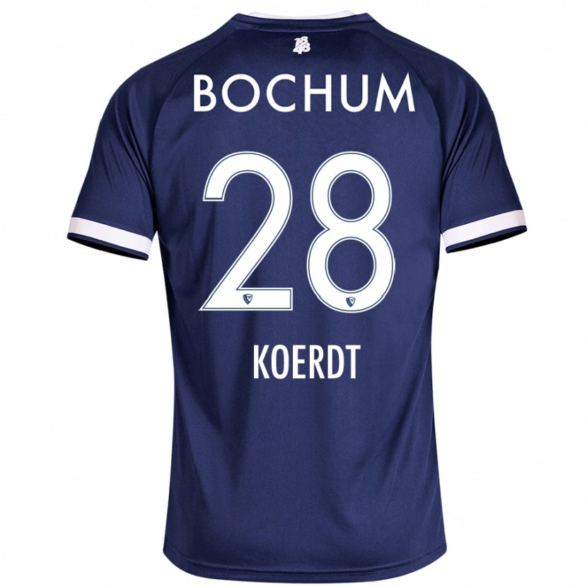 Danxen Kvinder Lennart Koerdt #28 Mørkeblå Hjemmebane Spillertrøjer 2024/25 Trøje T-Shirt